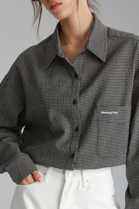 חולצת לאלי מכופתרת שחורה