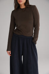 חולצת ג'יני חומה