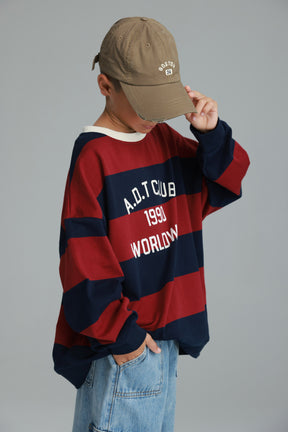 חולצת קאי נייבי/בורדו