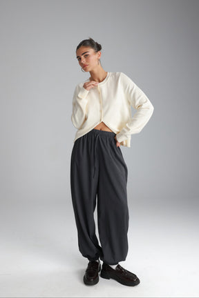 מכנסי אן אפור כהה