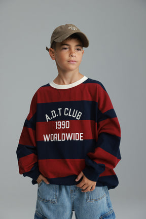 חולצת קאי נייבי/בורדו