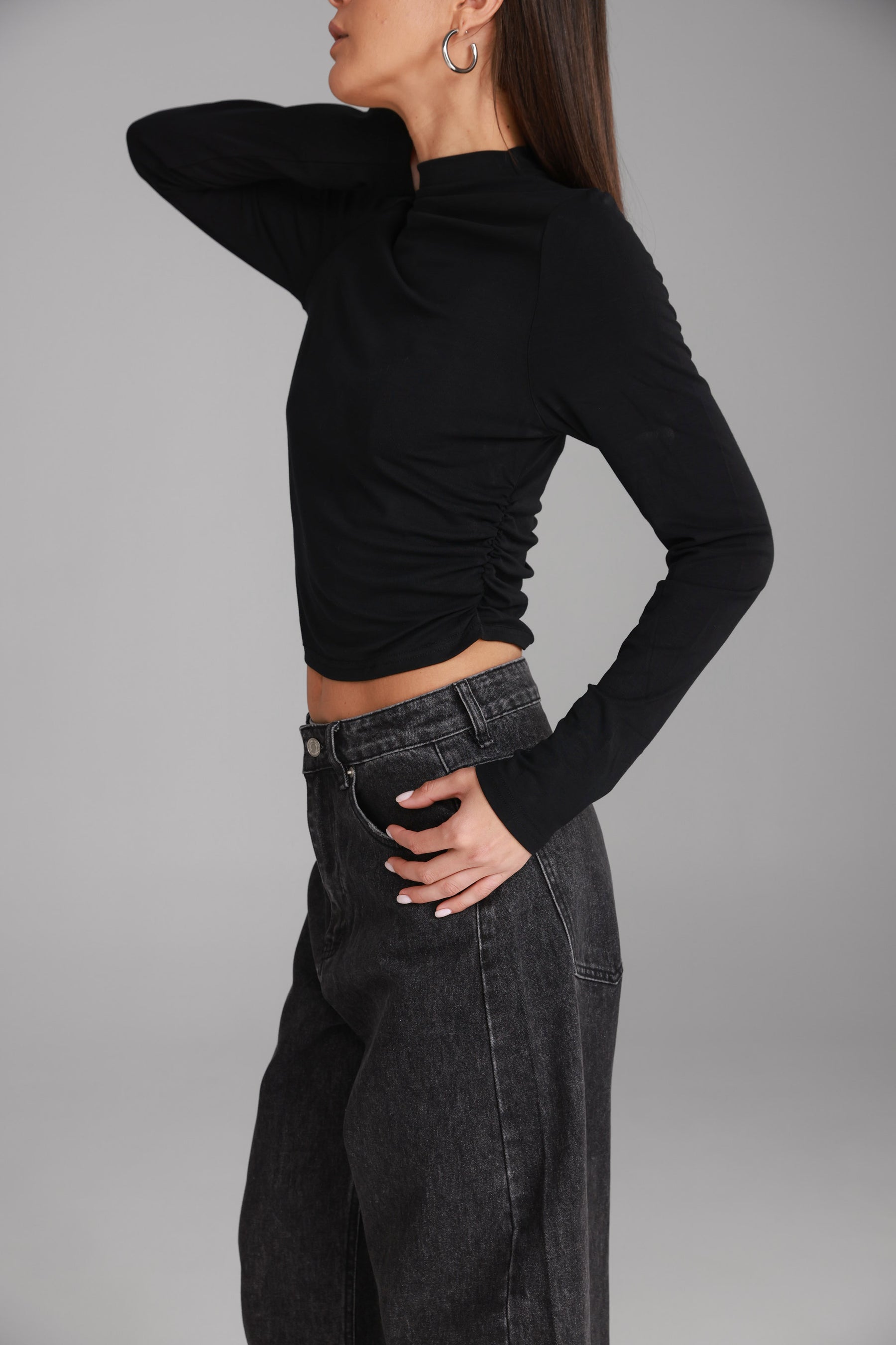 חולצת מאני שחורה