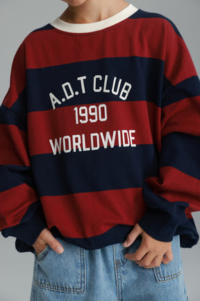 חולצת קאי נייבי/בורדו