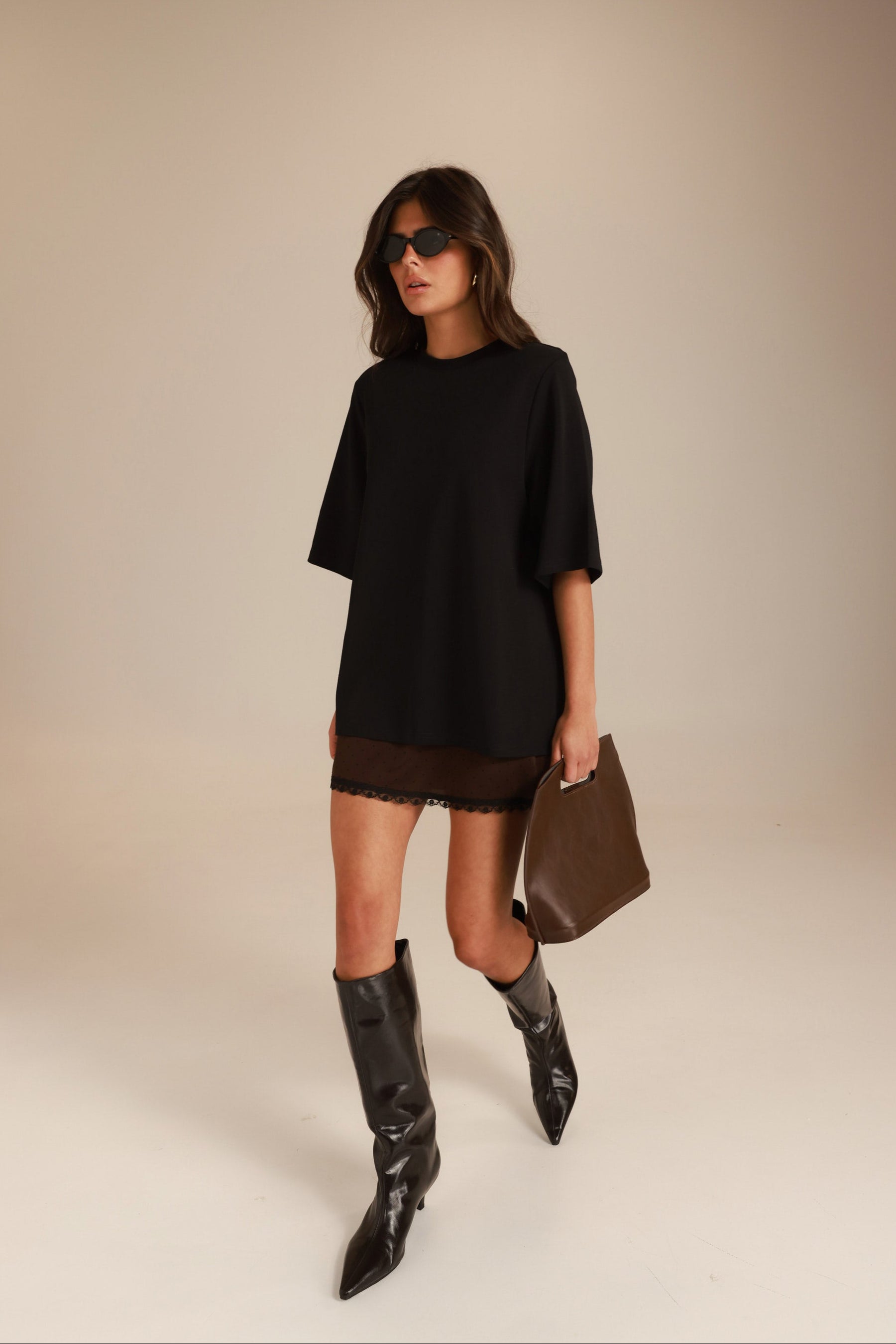 חצאית טיאגו חומה