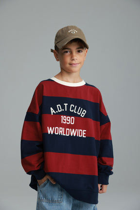 חולצת קאי נייבי/בורדו