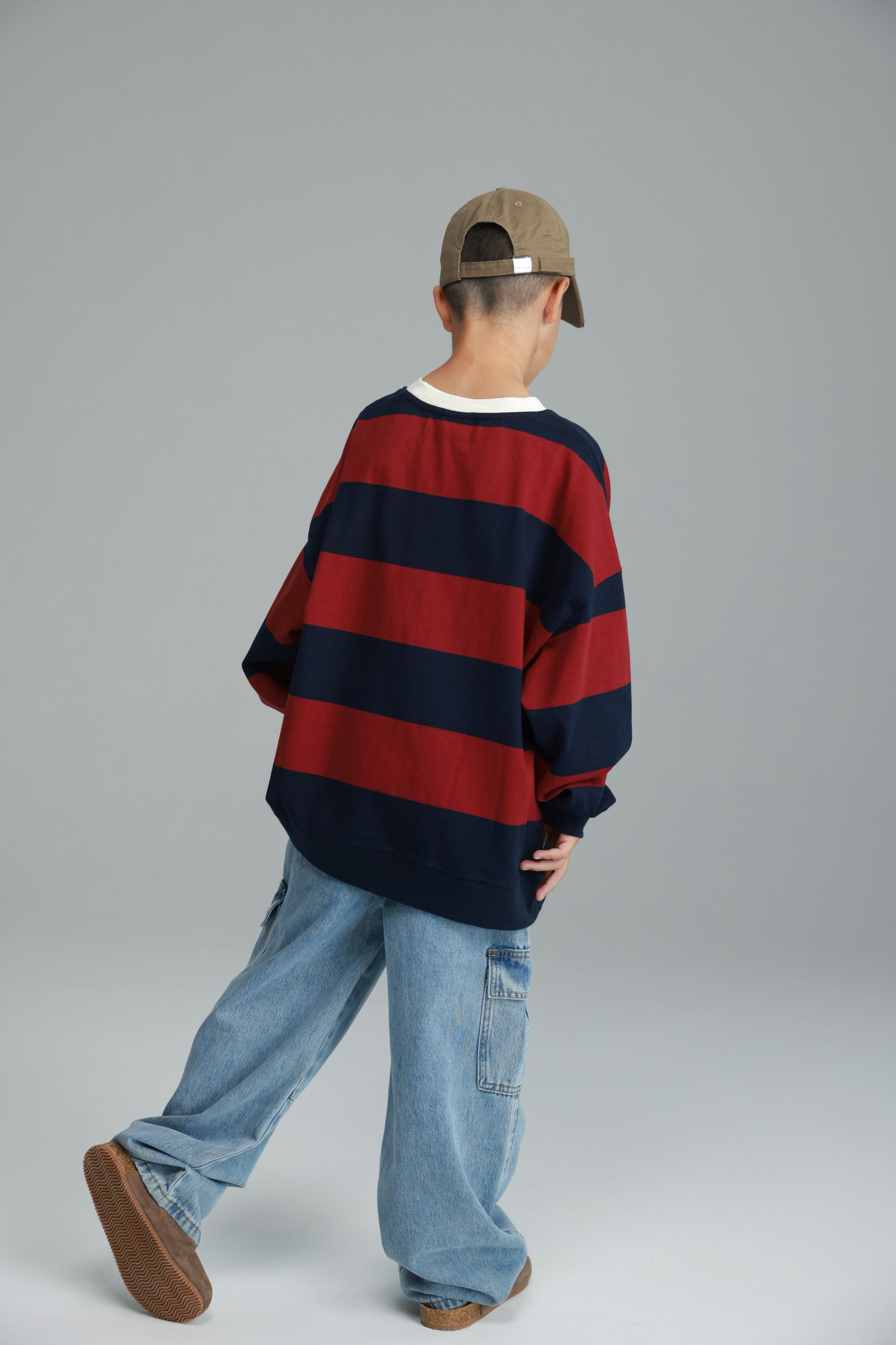 חולצת קאי נייבי/בורדו