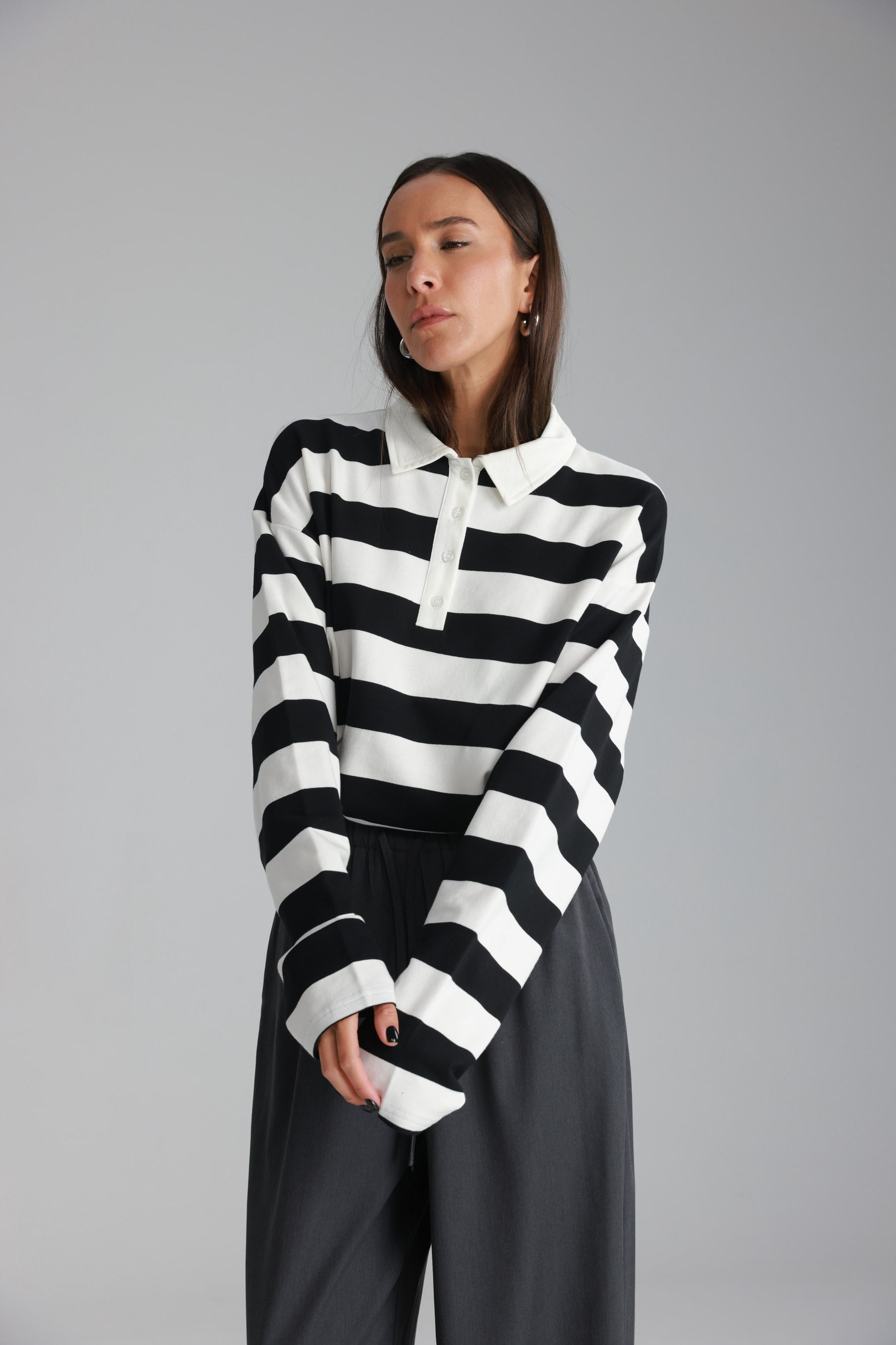 חולצת לורי פסים שחור/לבן