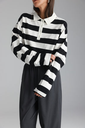 חולצת לורי פסים שחור/לבן