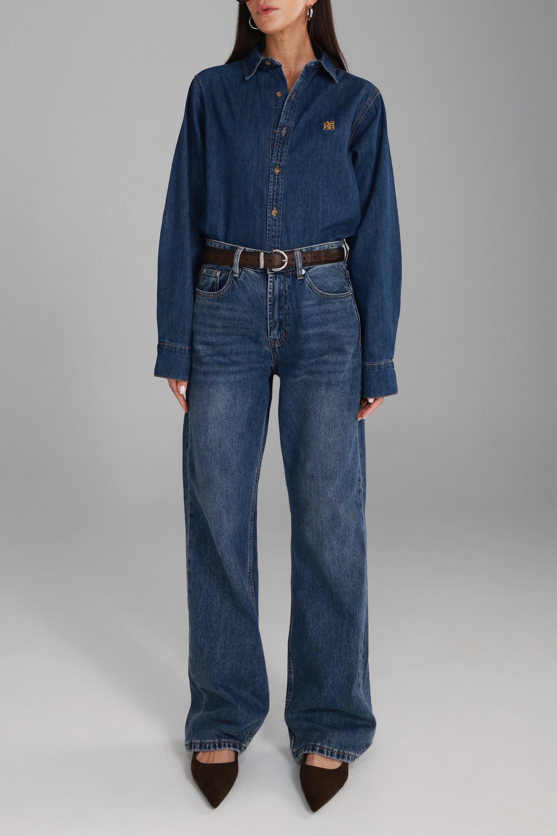 ג'ינס סאלי כחול כהה