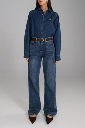 ג'ינס סאלי כחול כהה