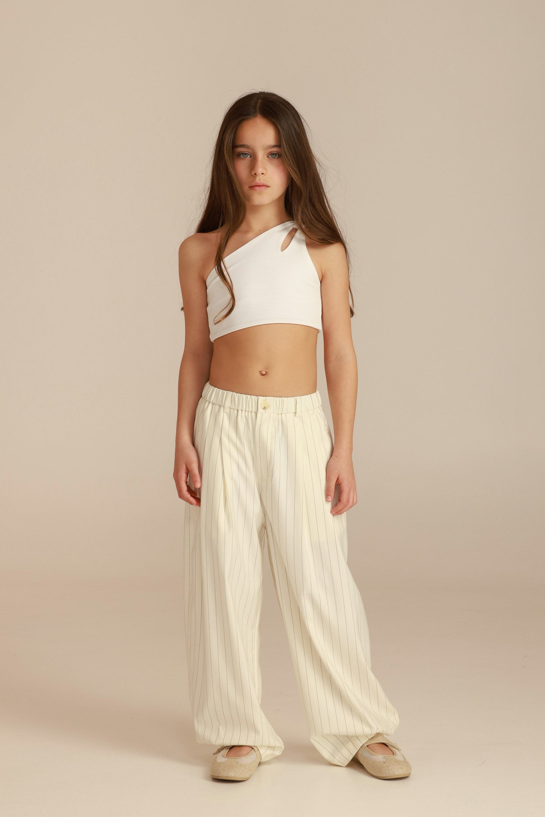 מכנסי לואן שמנת