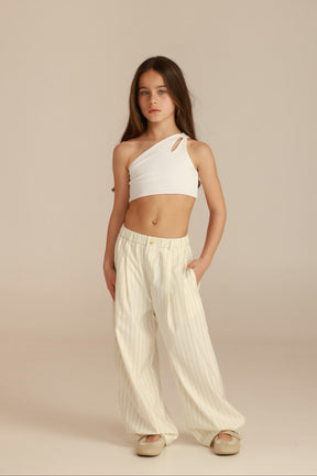 מכנסי לואן שמנת