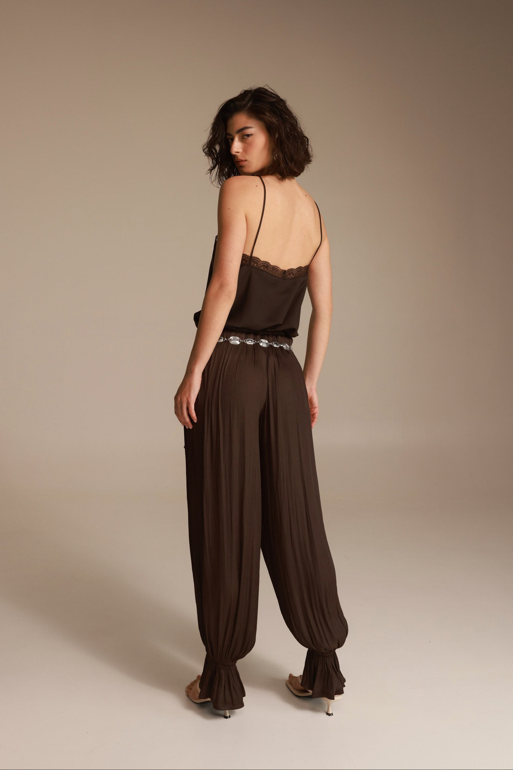 מכנסי אדיה חום כהה