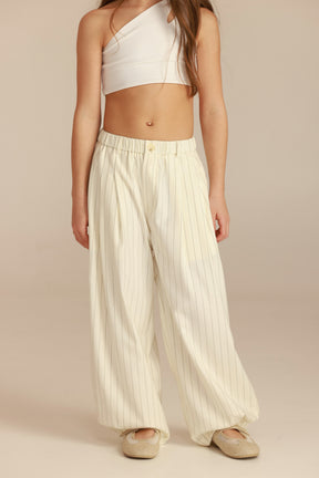 מכנסי לואן שמנת