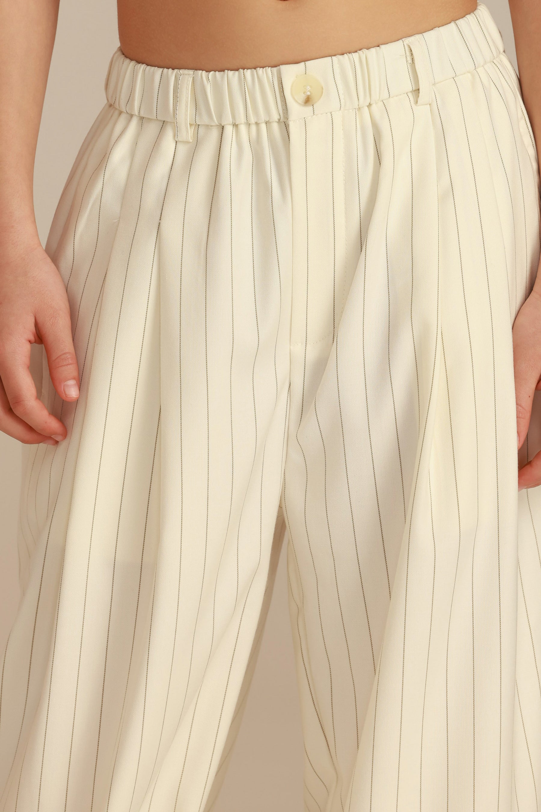 מכנסי לואן שמנת