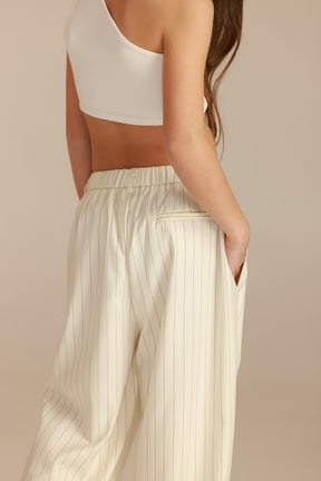 מכנסי לואן שמנת