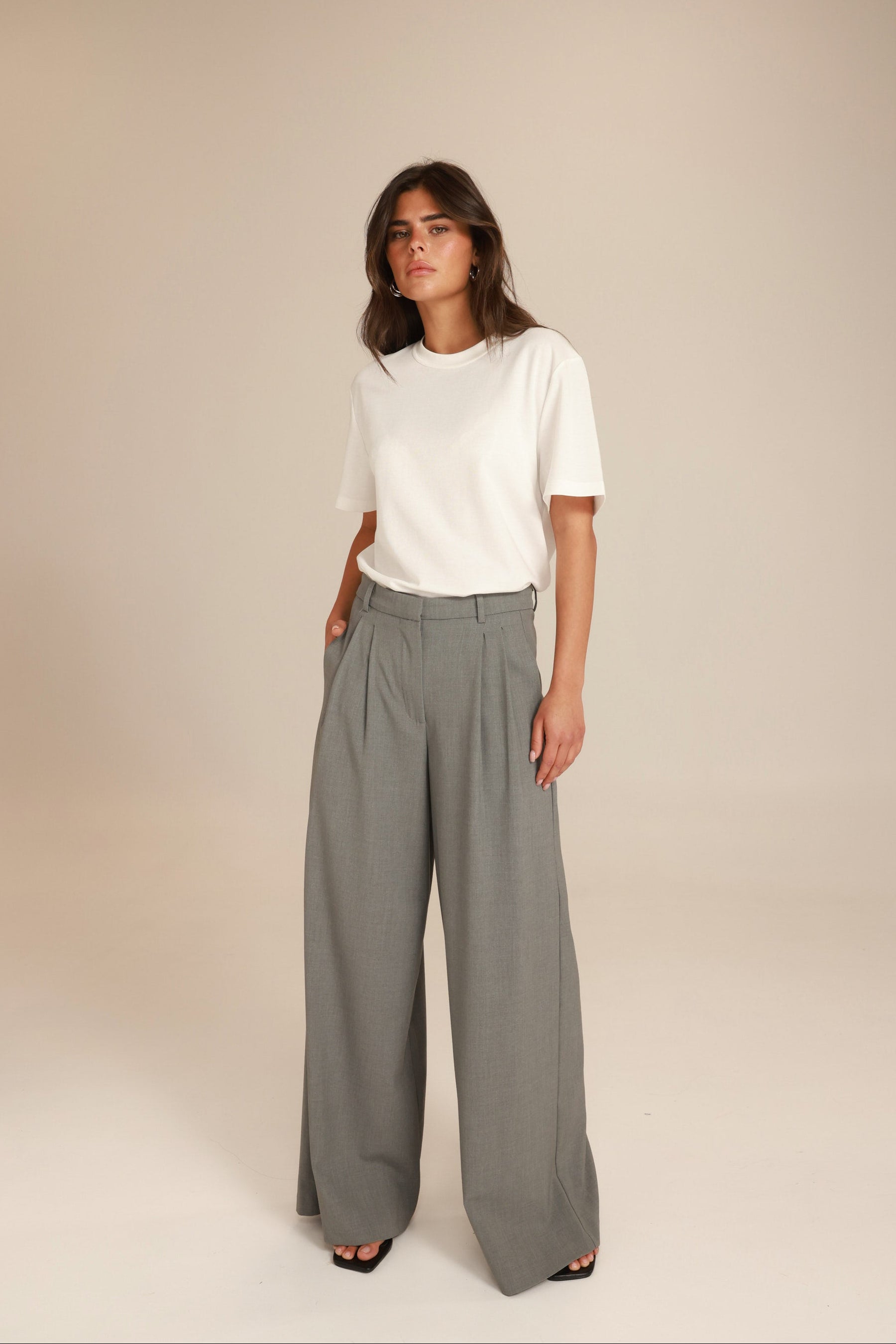 מכנסי מרטינה אפור בהיר