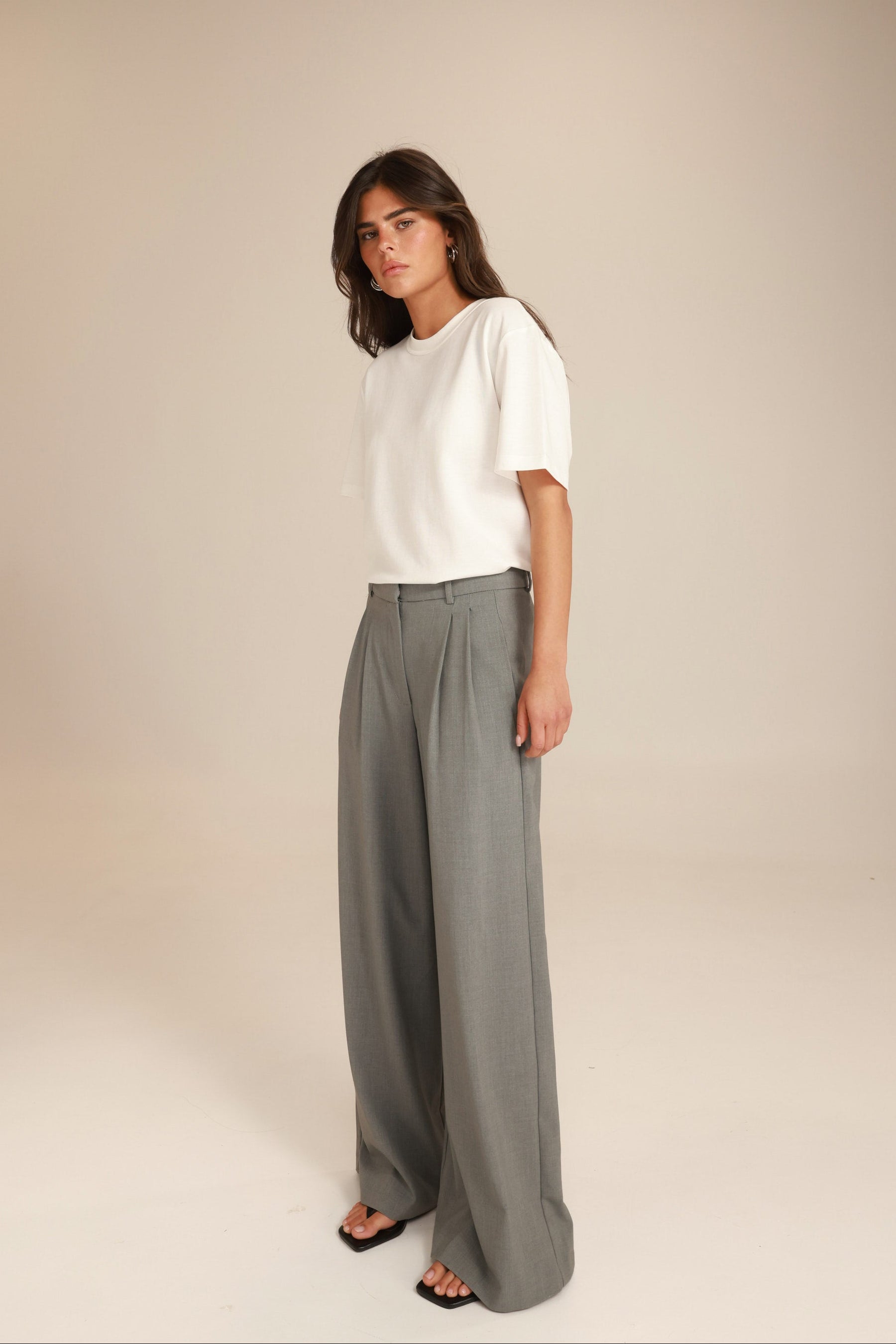 מכנסי מרטינה אפור בהיר