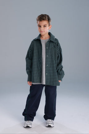 חולצת מרטין מכופתרת ירוקה