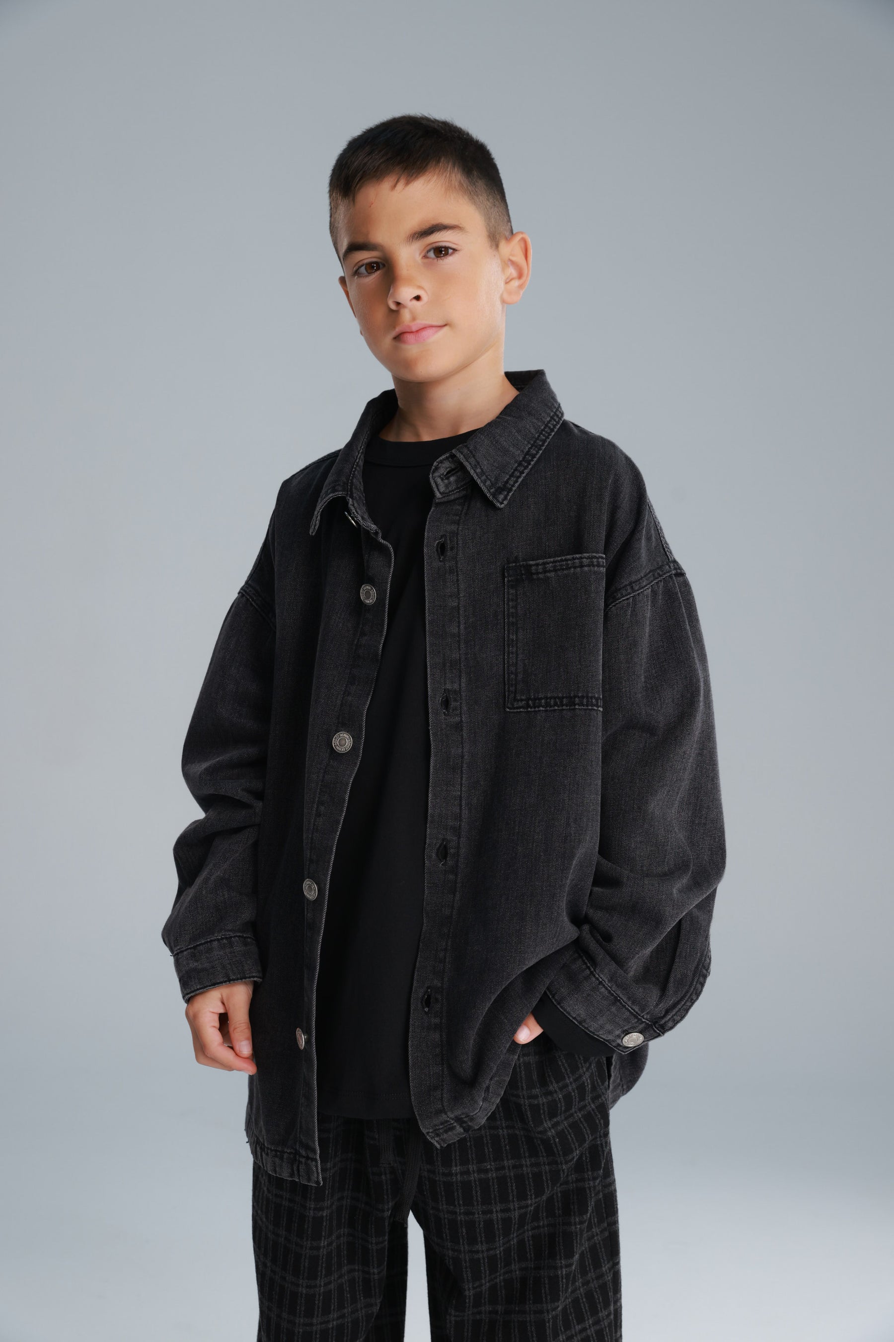 חולצת ג'ינס מייסון שחורה