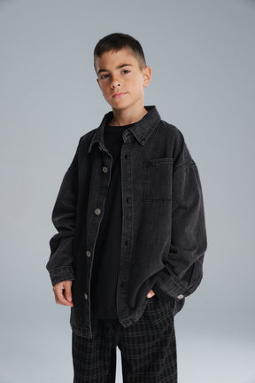 חולצת ג'ינס מייסון שחורה