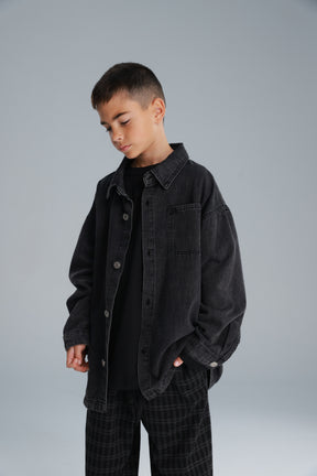 חולצת ג'ינס מייסון שחורה