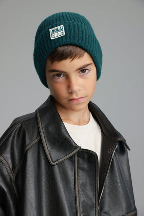 מעיל האנה דמוי עור שחור