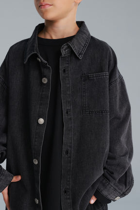 חולצת ג'ינס מייסון שחורה