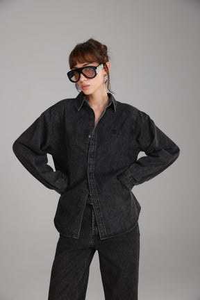 חולצת ג'ינס דיקסי שחורה