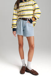 ג'ינס קצר לאונרדו כחול בהיר