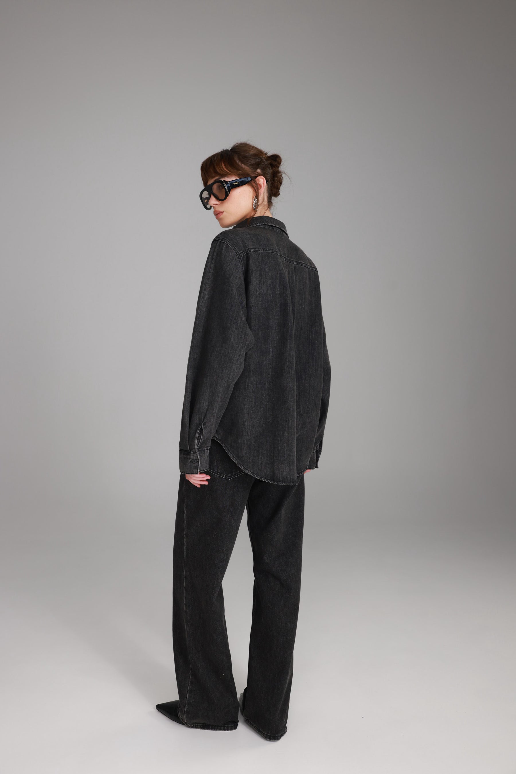 חולצת ג'ינס דיקסי שחורה