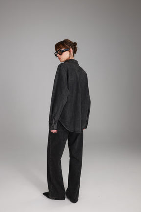 חולצת ג'ינס דיקסי שחורה