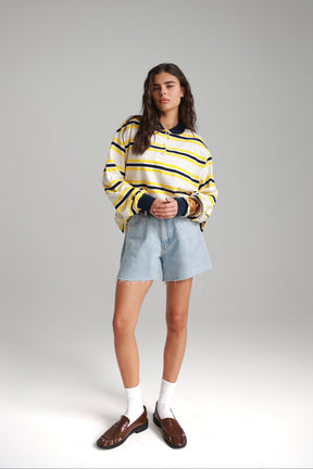 ג'ינס קצר לאונרדו כחול בהיר