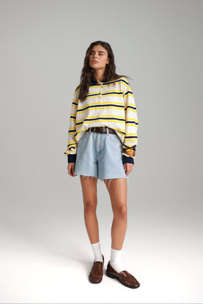 ג'ינס קצר לאונרדו כחול בהיר