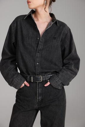 חולצת ג'ינס דיקסי שחורה