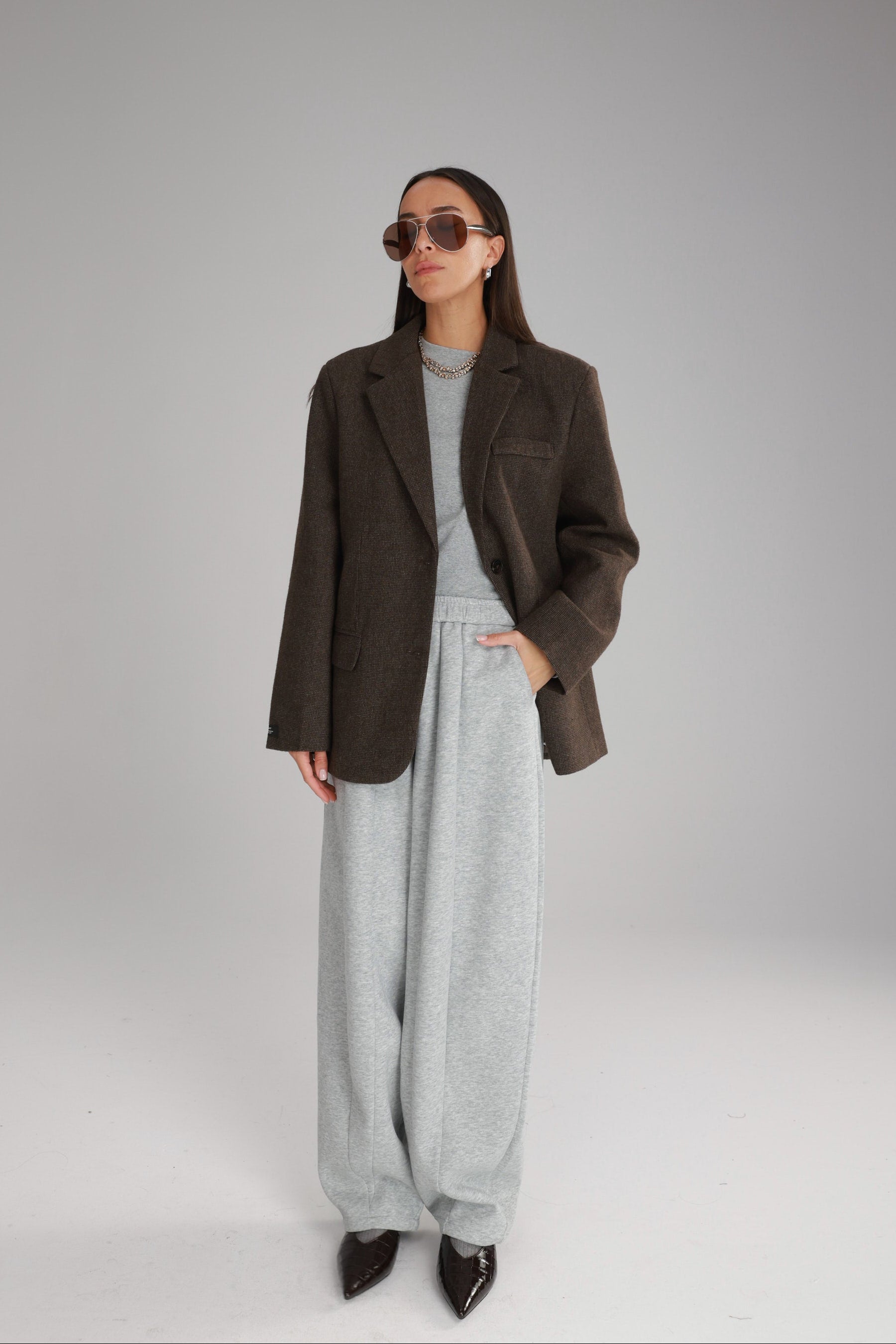 מכנסי אייבי אפור בהיר