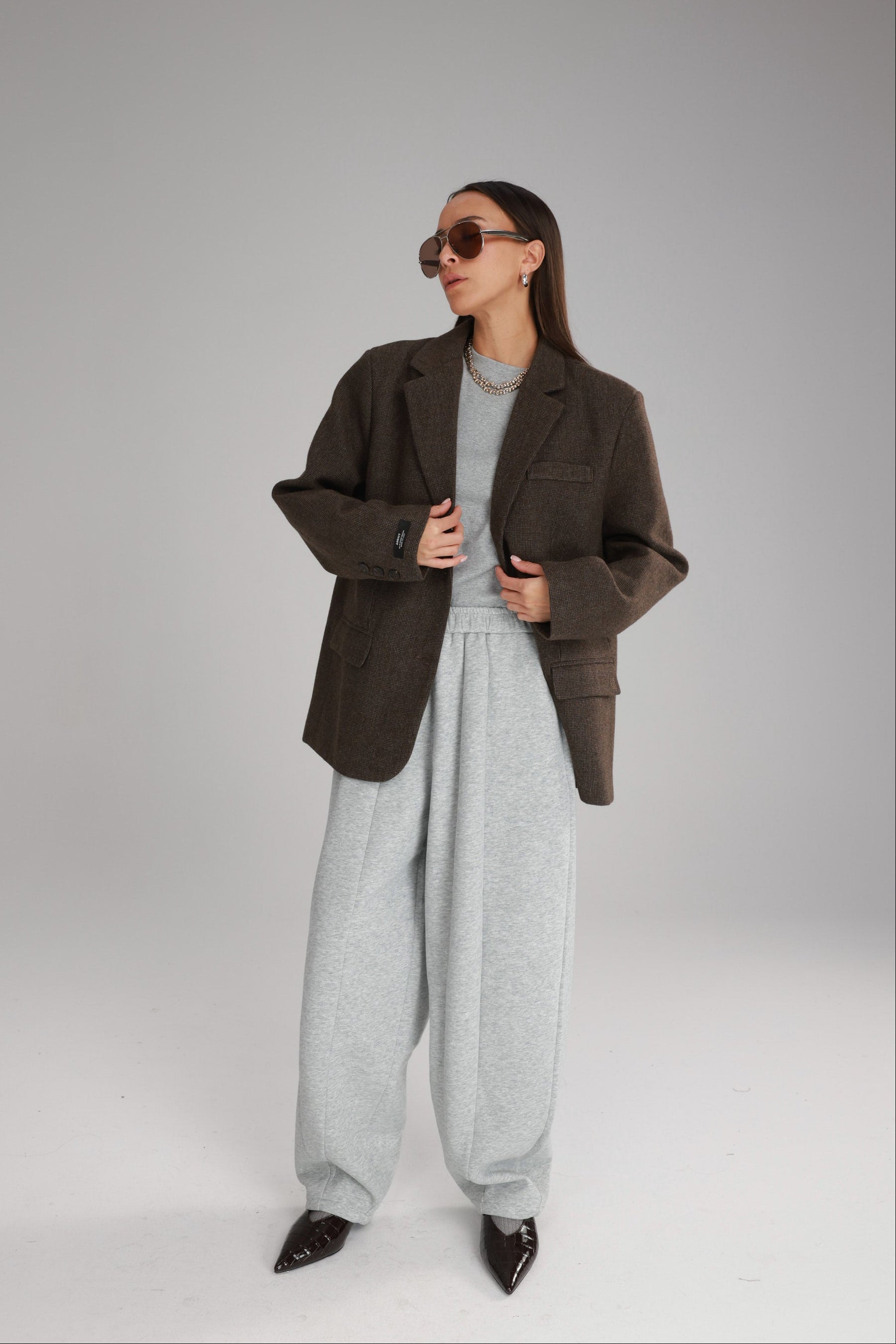 מכנסי אייבי אפור בהיר