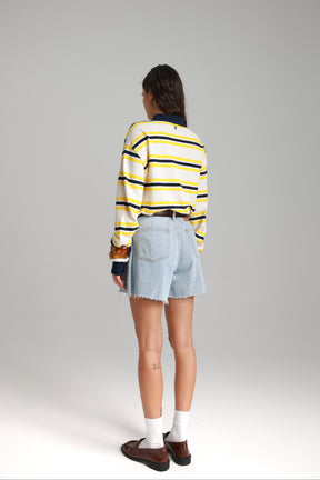 ג'ינס קצר לאונרדו כחול בהיר