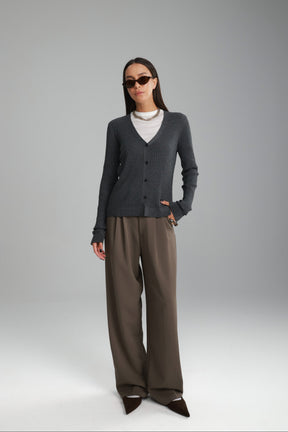 סריג סופיה אפור כהה