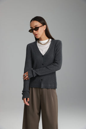 סריג סופיה אפור כהה