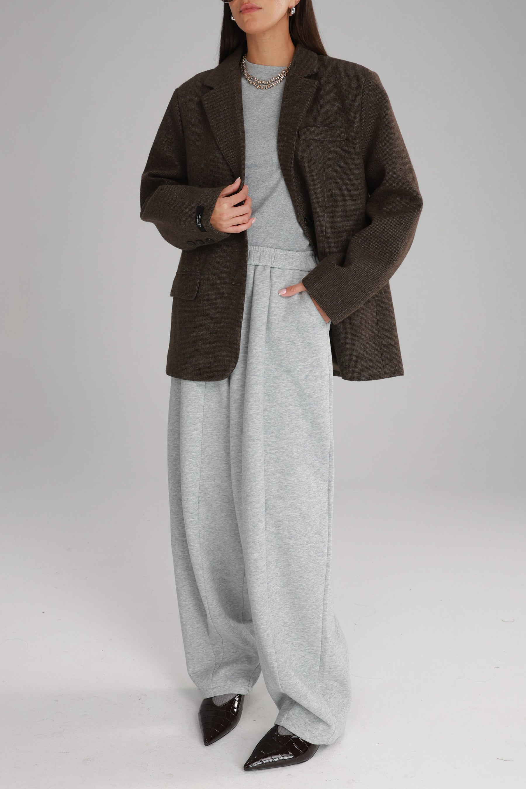 מכנסי אייבי אפור בהיר