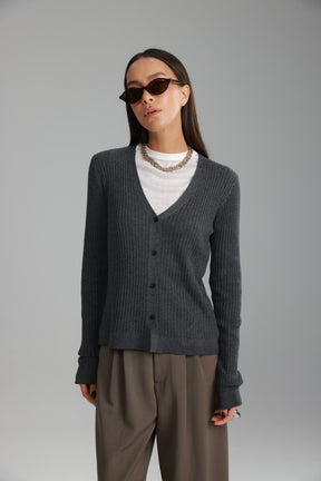 סריג סופיה אפור כהה