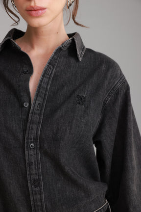 חולצת ג'ינס דיקסי שחורה