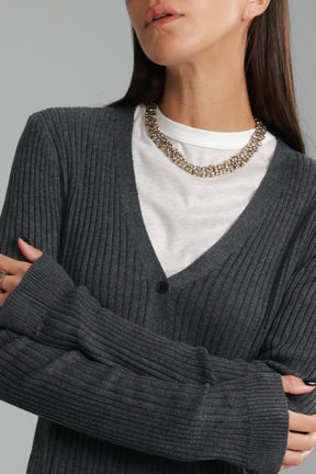 סריג סופיה אפור כהה