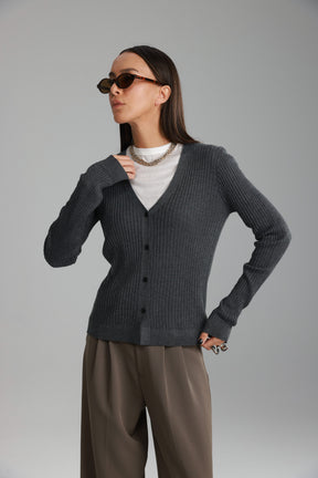 סריג סופיה אפור כהה