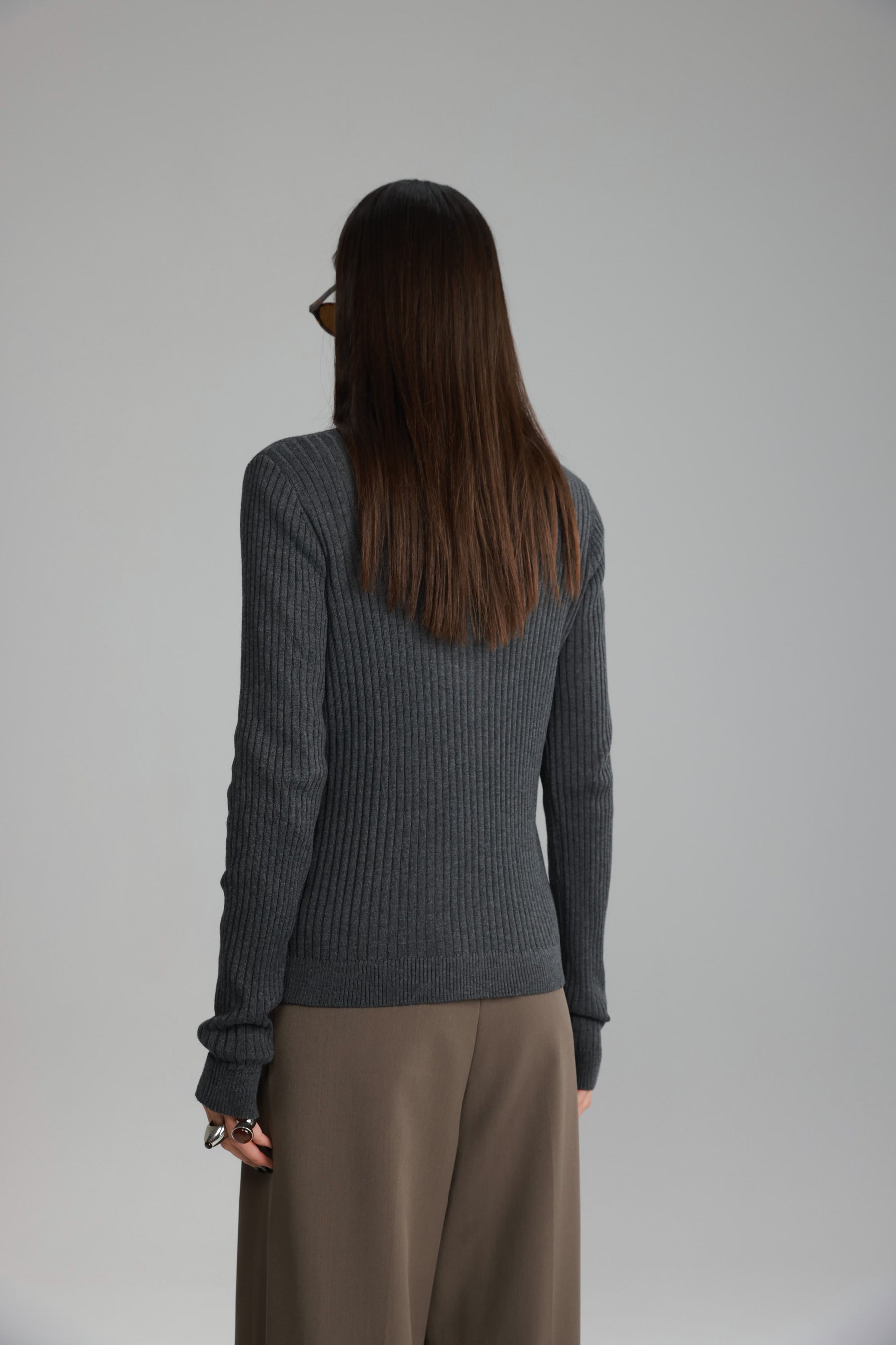 סריג סופיה אפור כהה