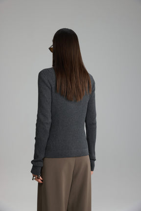 סריג סופיה אפור כהה