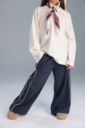 מכנסי דאפי משבצות נייבי