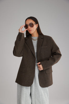 בלייזר אנדי חום כהה