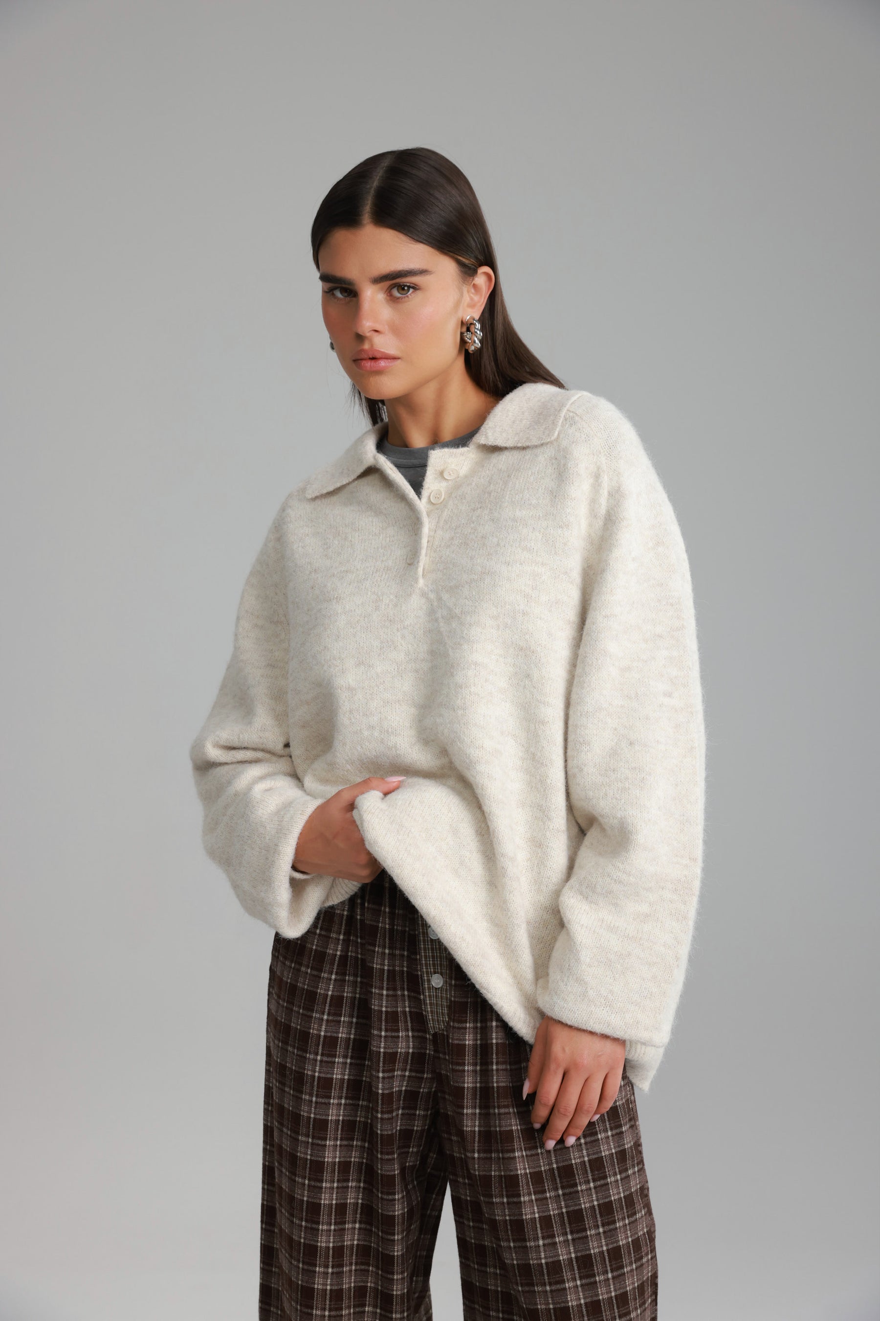 סוודר מולי בז'